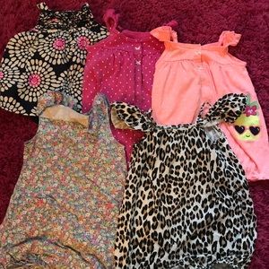 Bundle of summer rompers sz 18 mos